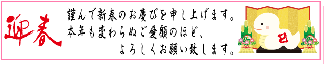 明けましておめでとうございます。